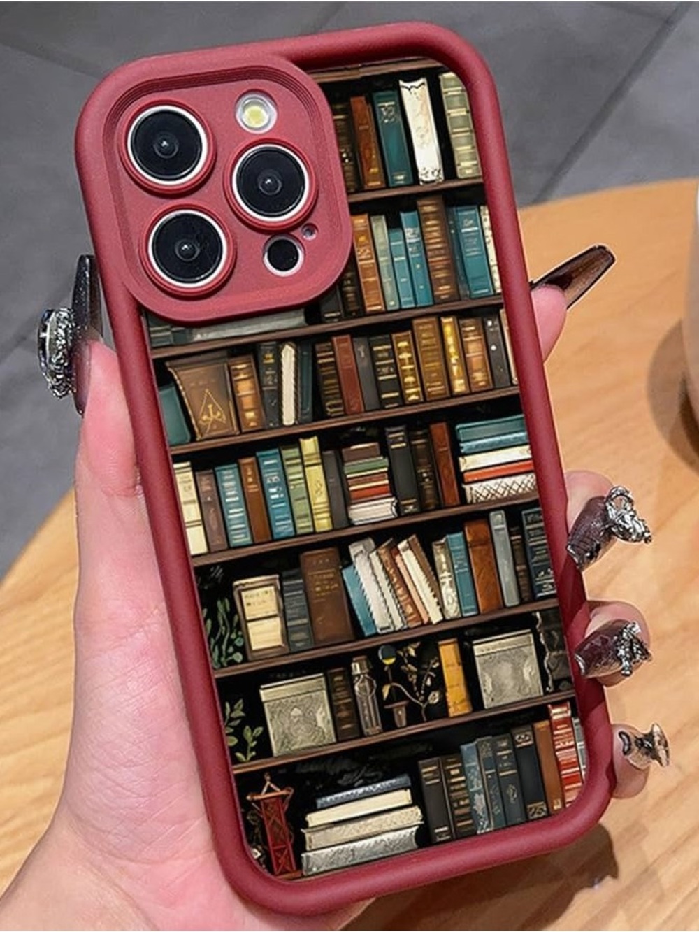 NWT iPhone 16 Pro Max Vintage Library Bookshelf Case